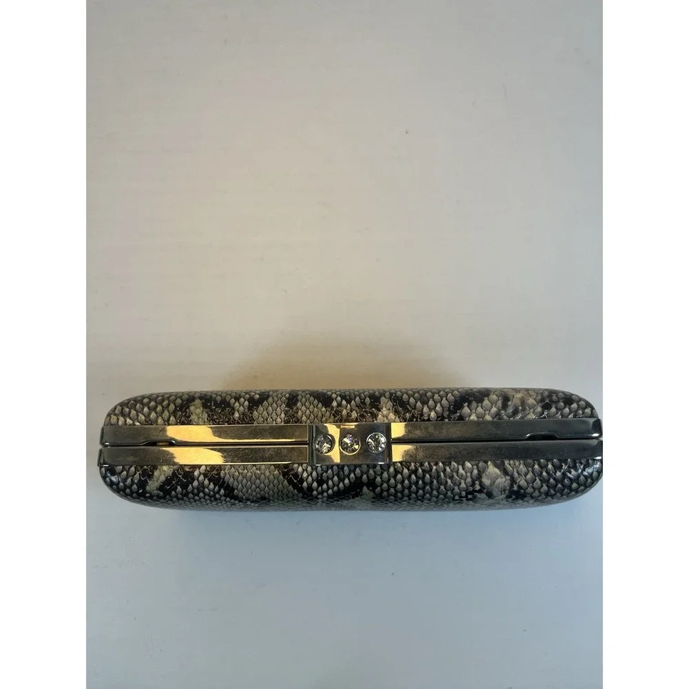 Women's Faux Leather Snakeskin Envelope Clutch Bag Convertible‎ Shoulder Strap